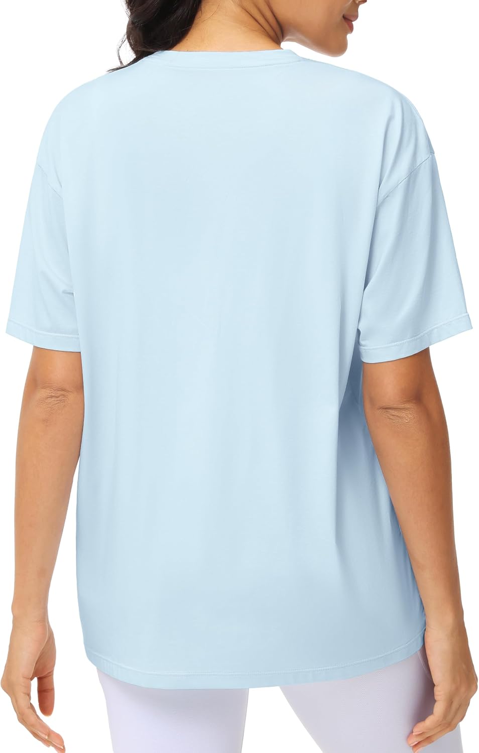 Detalle de THE GYM PEOPLE oversized katoenen dames-T-shirt met korte mouwen