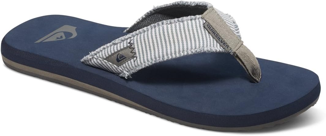 Detalle 2 de Quiksilver Monkey Abyss: sandalia de hombre en gris con correa de tobillo, talla 47 EU