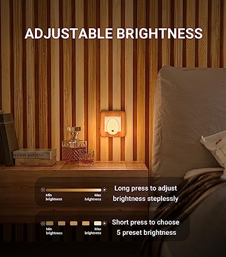 Detalle de Lyridz Night Light Plug in Wall (2 Pack) with Motion Sensor and Dimmer