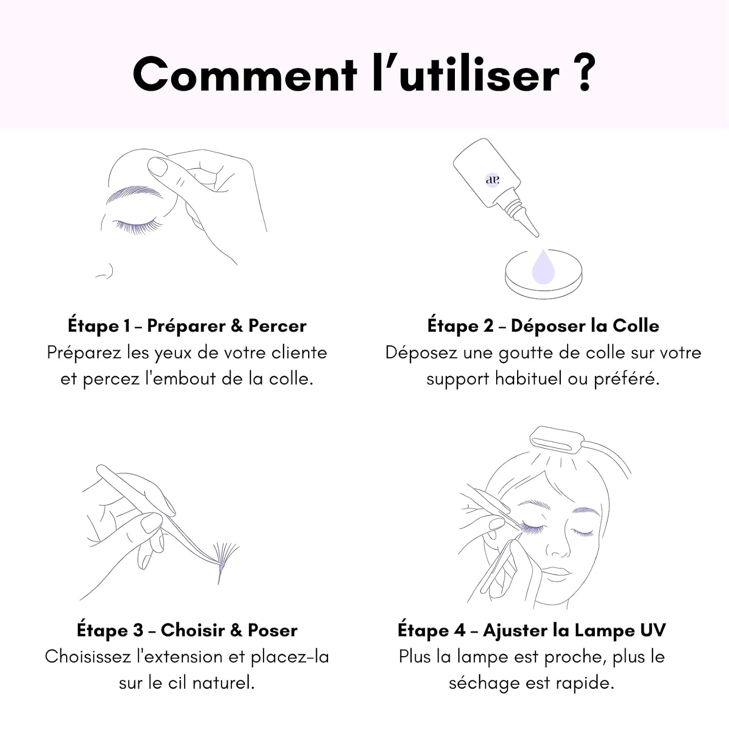 Thumbnail 6 de Colle UV pour extensions de cils en 1 seconde