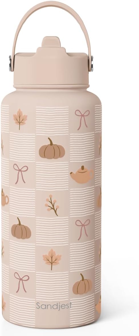Detalle de SANDJEST SJ-DW-SS-WB32SL 32-Ounce Insulated Stainless Steel Water Bottle