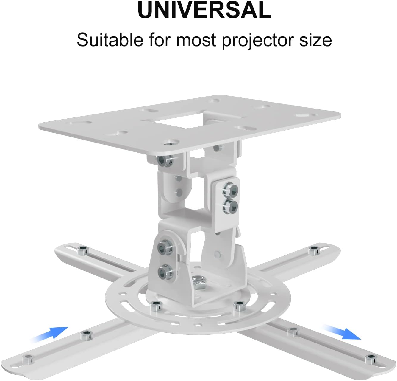 Detalle 2 de XINLEI PR14W Projector Ceiling Wall Mount – Universal, 360° Rotation, 40° Swivel, 30° Tilt