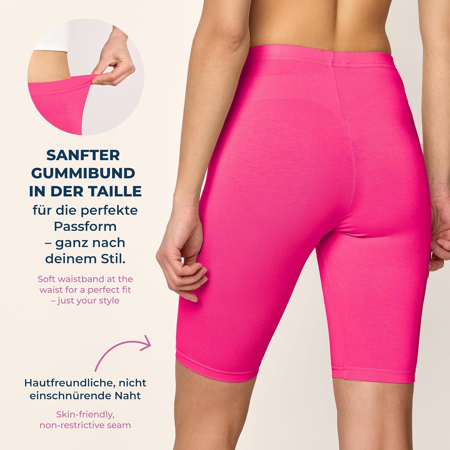 Detalle de Merry Style Damen Shorts: Kurze Leggings aus Viskose/MS10-145