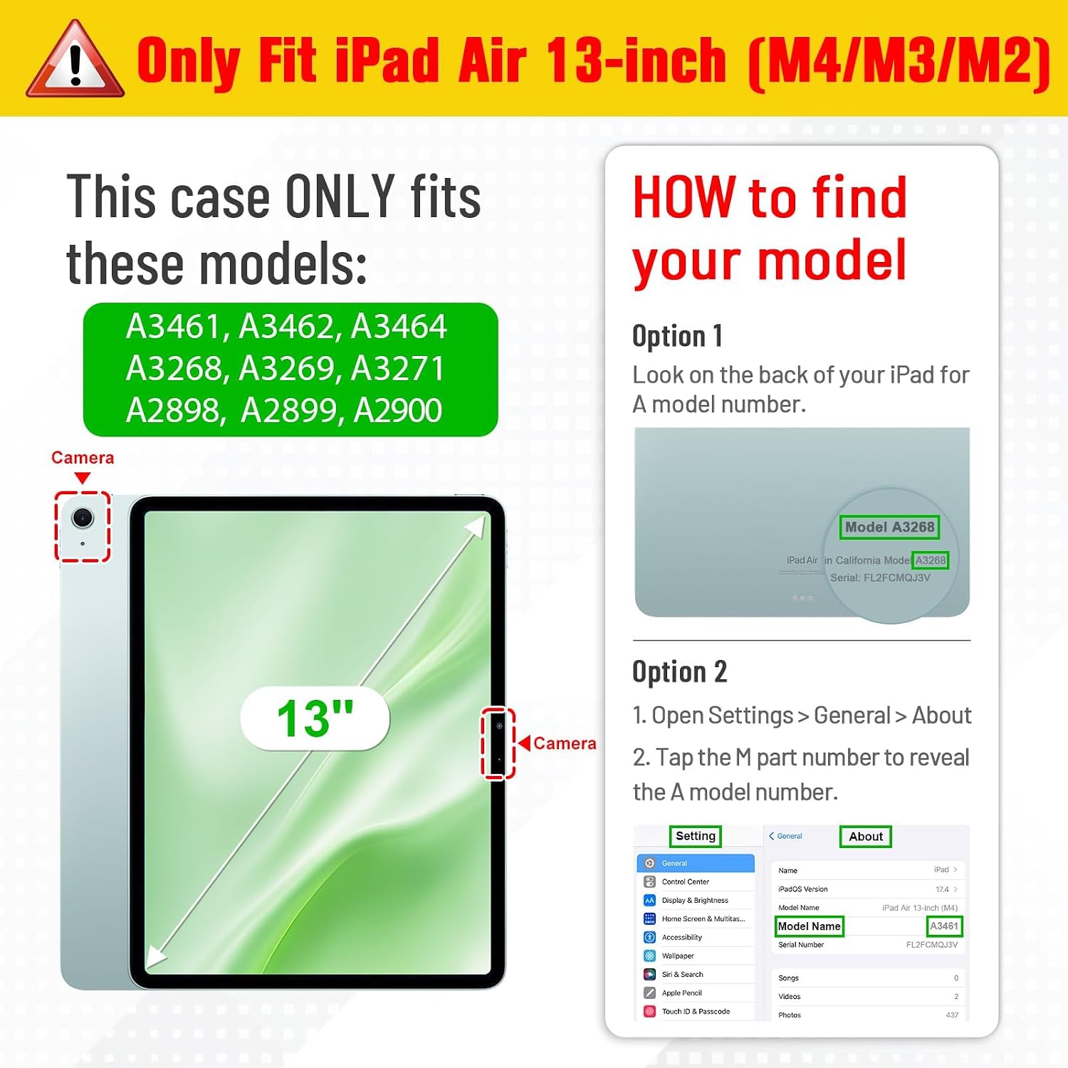 Thumbnail 1 de Fintie ハイブリッドスリムケース iPad Air 13インチ M4/M3/M2用、透明背面・Pencilホルダー付き