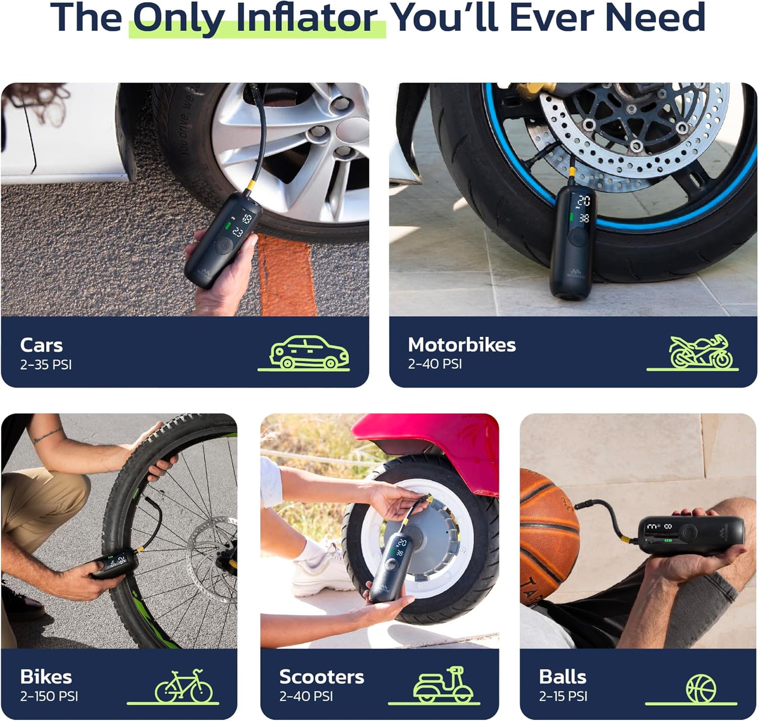 Thumbnail 4 de Woowind LP1 tyre inflator 150PSI