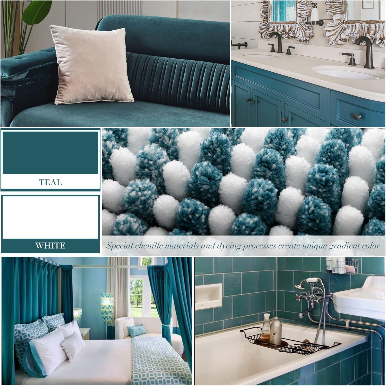Detalle 1 de BSICPRO Bathroom Rugs Set 20" x 47"