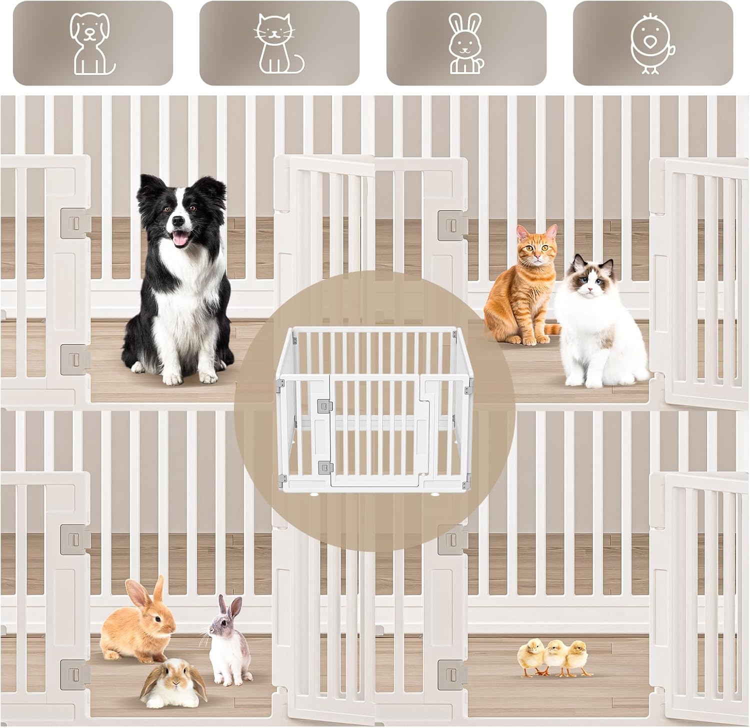 Thumbnail 4 de Welpenlaufstall mit Tür 89 x 89