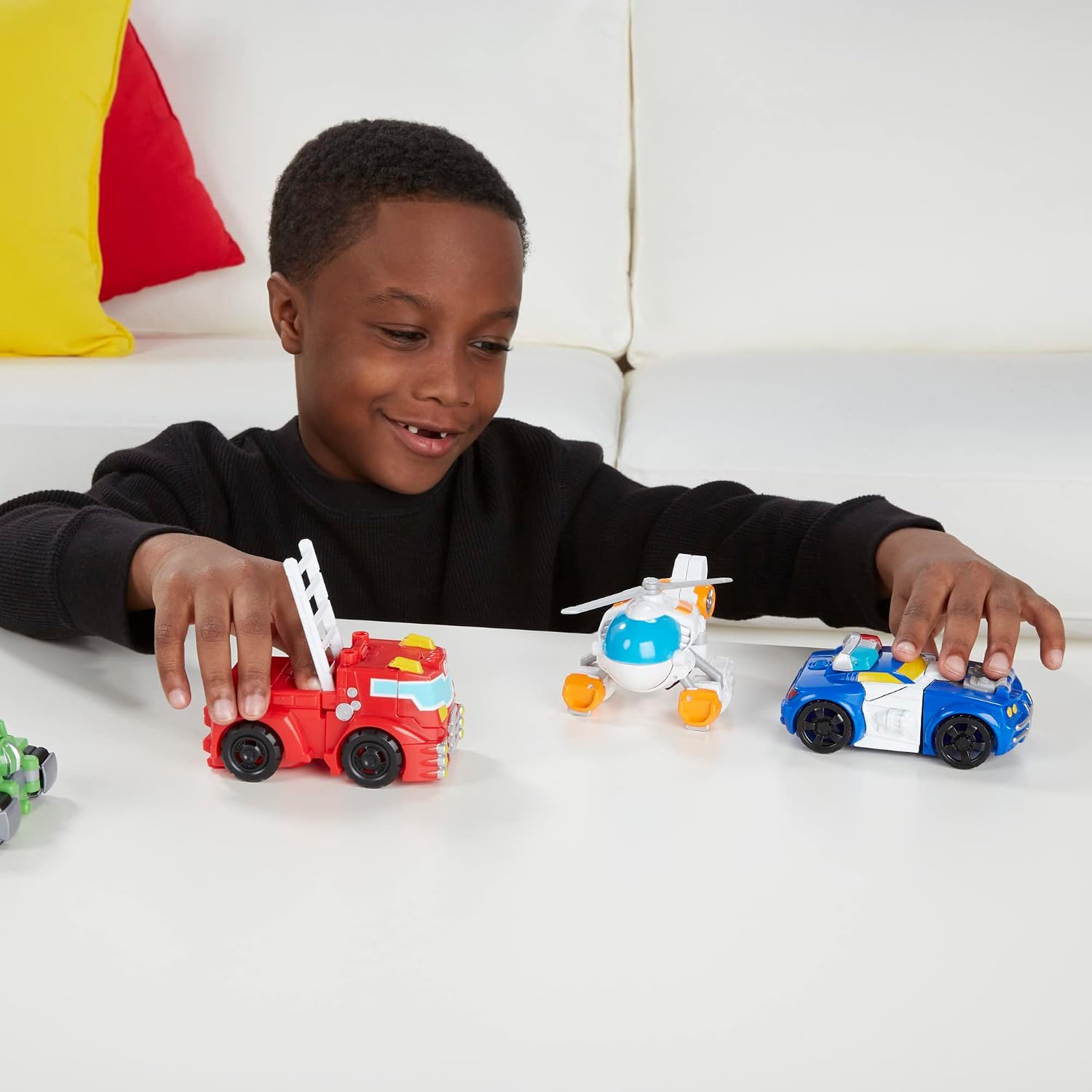 Thumbnail 4 de Playskool Heroes トランスフォーマー Rescue Bots Gryphon Rock Rescue Team 変形フィギュア4体セット