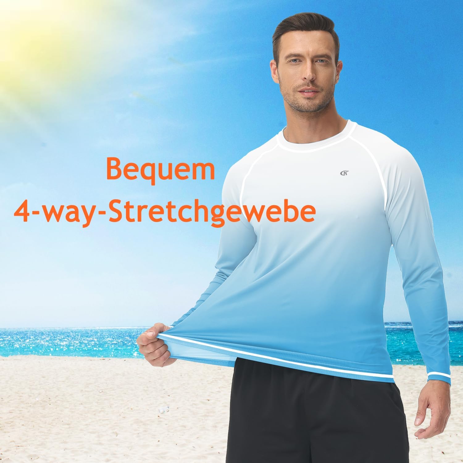 Detalle 1 de Huayuzh Rashguard UV Shirt für Herren