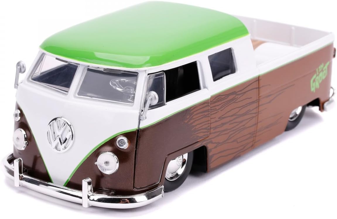 Detalle de Jada 253225013 Marvel 1963 Bus Pickup, metalowy model 1:24 z figurką Groota