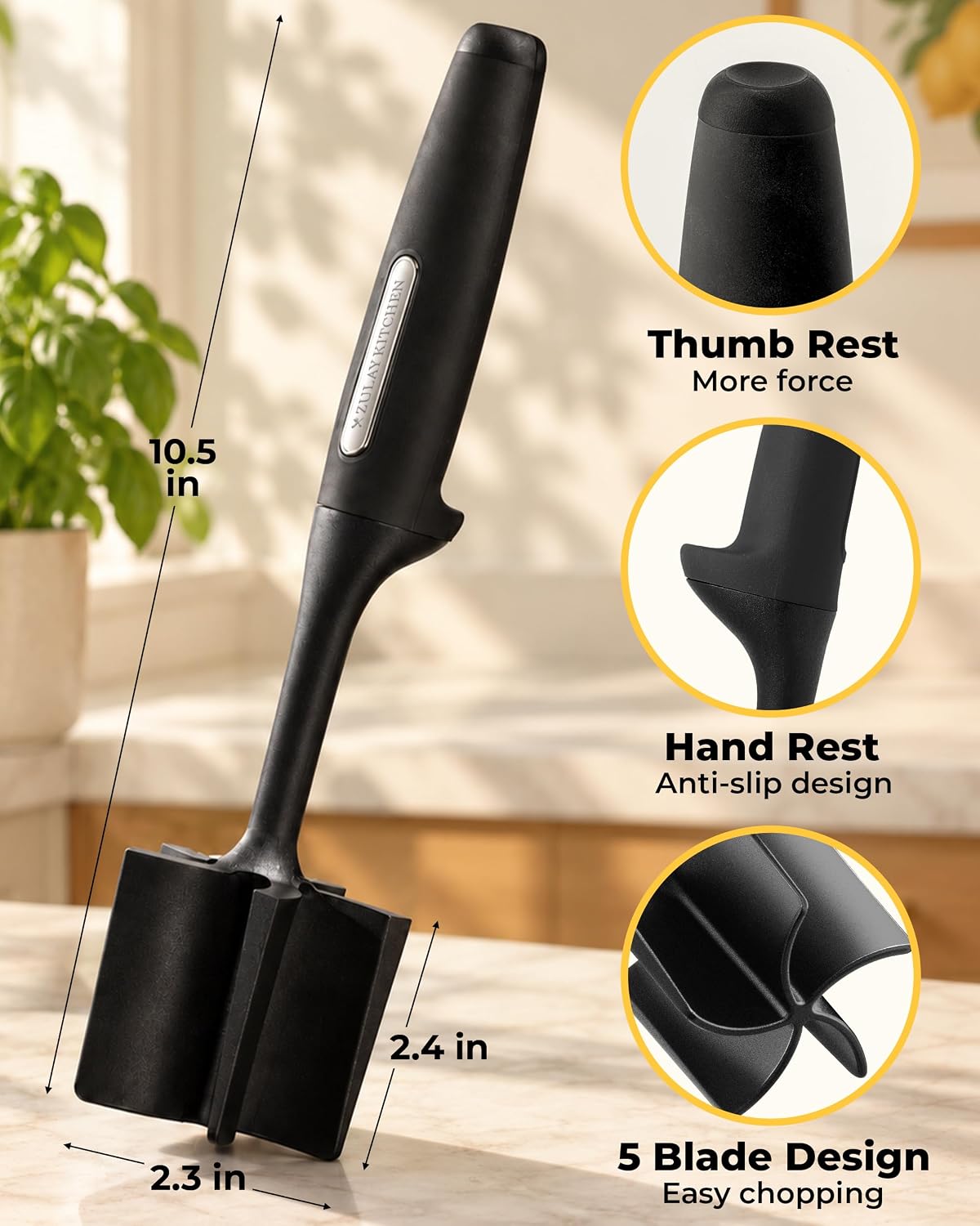 Thumbnail 1 de Zulay Kitchen Ground Meat Chopper, 5-Blade