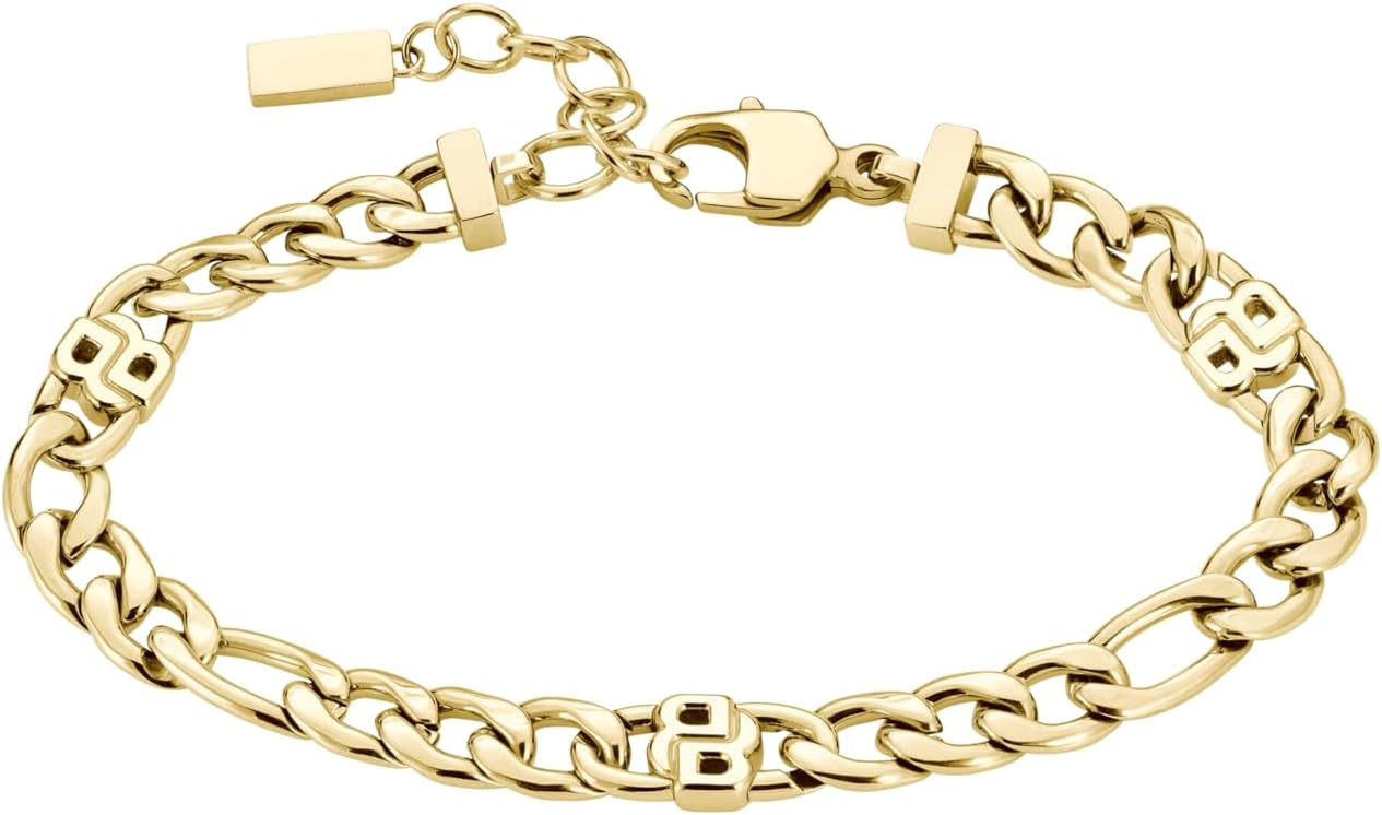 Thumbnail 2 de BOSS Jewelry Double B Infinite braccialetto a catena da donna in acciaio e oro giallo
