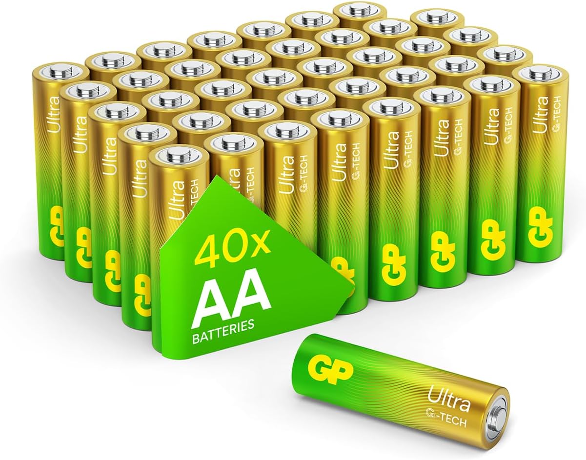 Detalle de GP Ultra AA Batteries 40 Pack (1.5V Alkaline) – Reliable Power for Everyday Devices