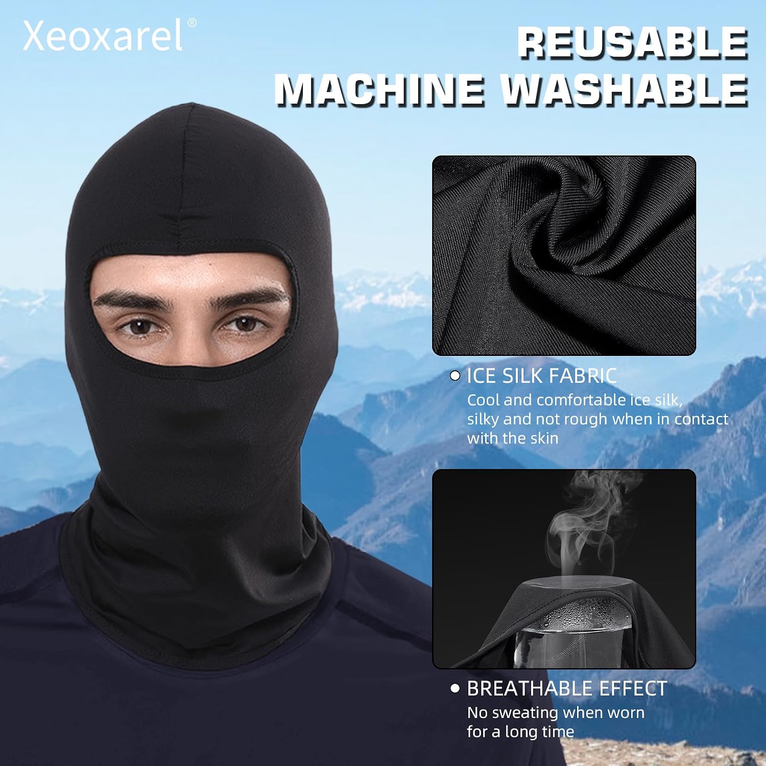 Detalle 1 de Xeoxarel 6-Pack Balaclava Ski Masks, Full-Face Cover with Multiple Wear Styles