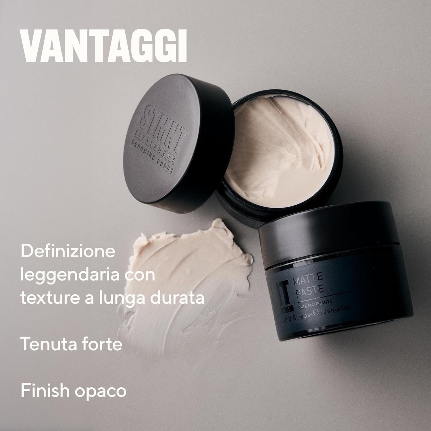 Thumbnail 1 de STMNT STATEMENT GROOMING GOODS Matte Paste – Cera per capelli uomo, effetto ultra matt e fissaggio forte (100 ml)