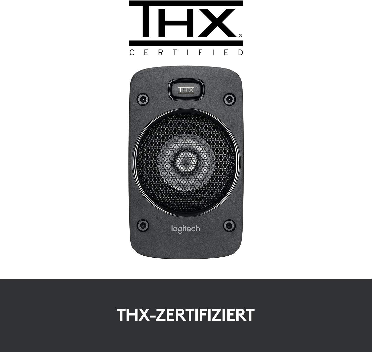 Thumbnail 4 de Logitech Z906 5.1 Sound System (THX) mit Surround-Sound, 1000-Watt-Spitzenleistung und Fernbedienung – Schwarz