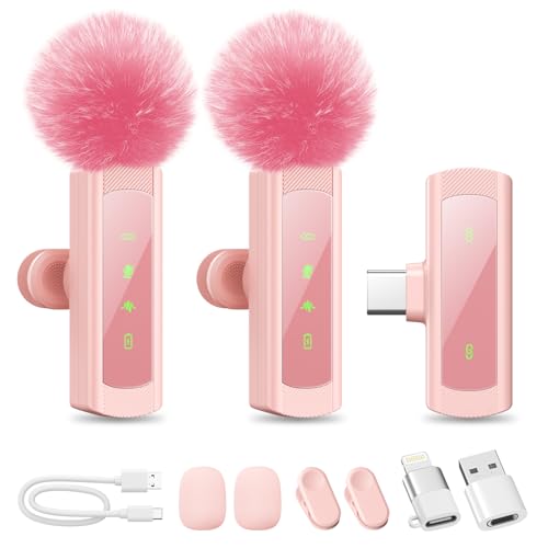 Detalle de CoolSwan 2 Pack: Micrófono Inalámbrico Solapa para iPhone, iPad y Android (2×) con Reducción de Ruido