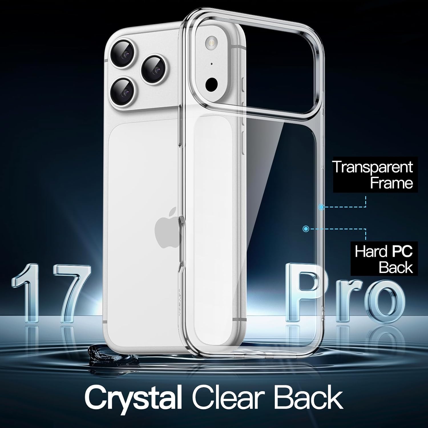 Thumbnail 2 de JETech Case for iPhone 17 Pro 6.3-Inch: Clear, Shockproof Protection with Raised Bevels