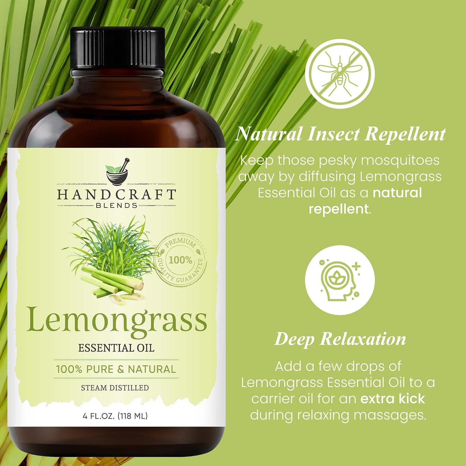 Thumbnail 3 de Handcraft Blends Lemongrass Essential Oil 118 ml