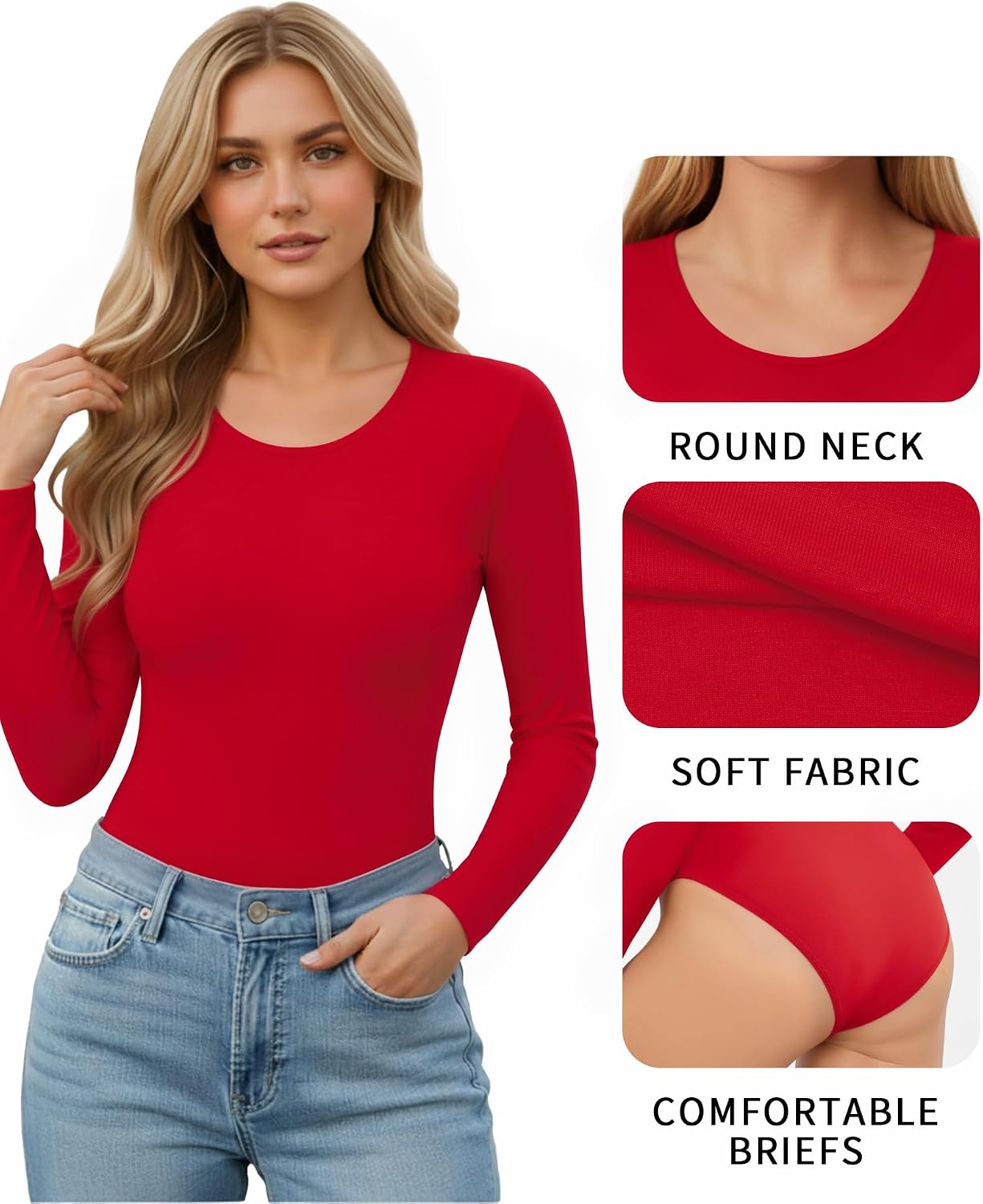 Thumbnail 3 de MangoPOP Round Neck Bodysuit for Women