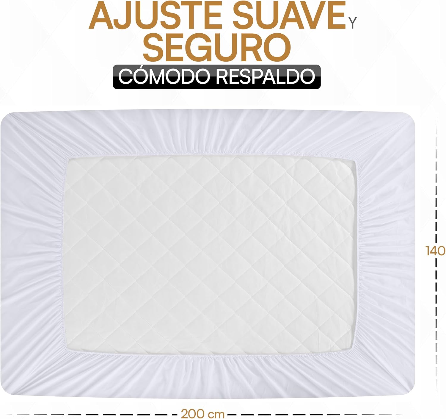 Thumbnail 4 de Utopia Bedding Protector de colchón Acolchado 140x200 cm