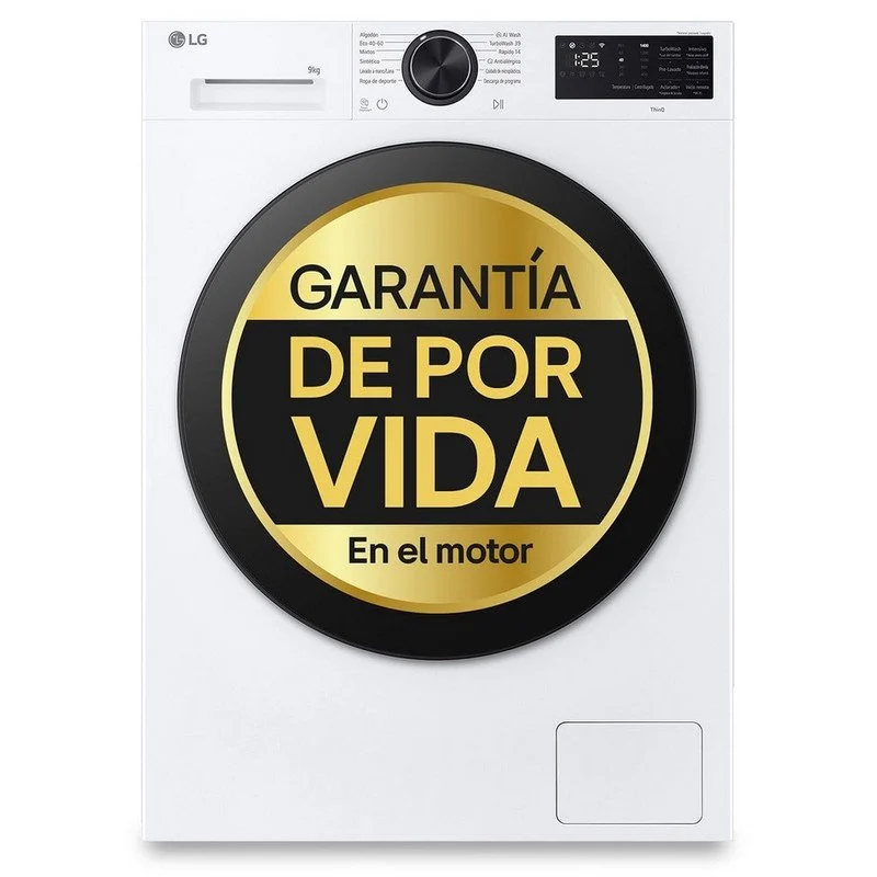 Detalle de LG F4X5009TLB lavadora 9 kg AI Direct Drive