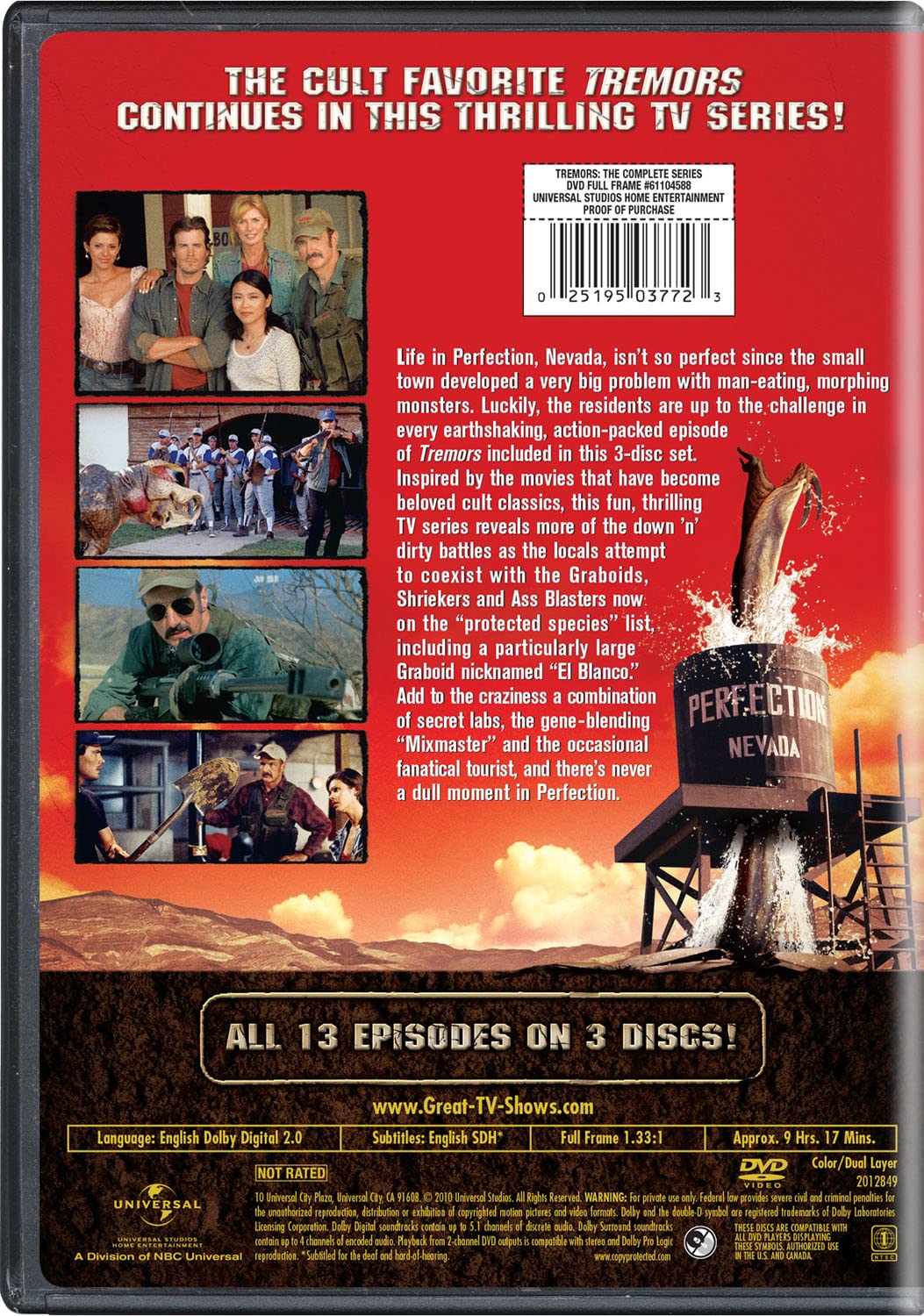 Thumbnail 2 de Tremors: The Complete Series 025195037723 DVD Box Set, 3-Disc Sci-Fi TV