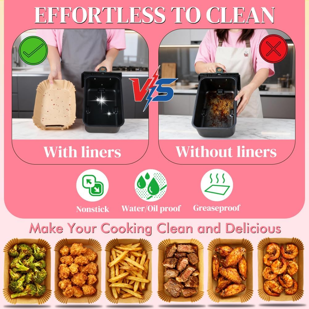 Detalle 2 de BYKITCHEN Air Fryer Liners 100pcs