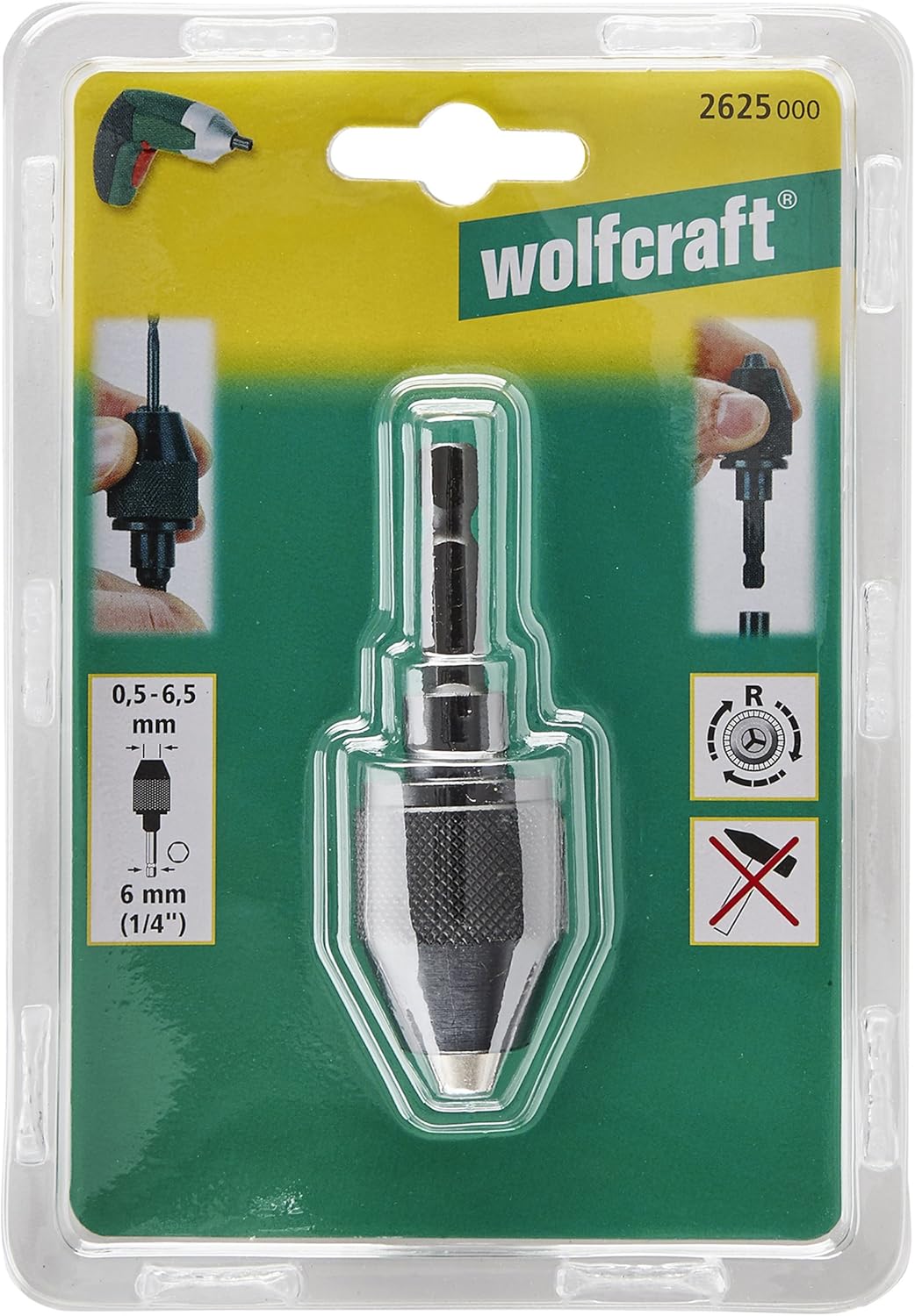 Thumbnail 2 de Mandrino a serraggio rapido wolfcraft I 2625000 – adattatore universale per utensili a gambo cilindrico e a batteria esagonale