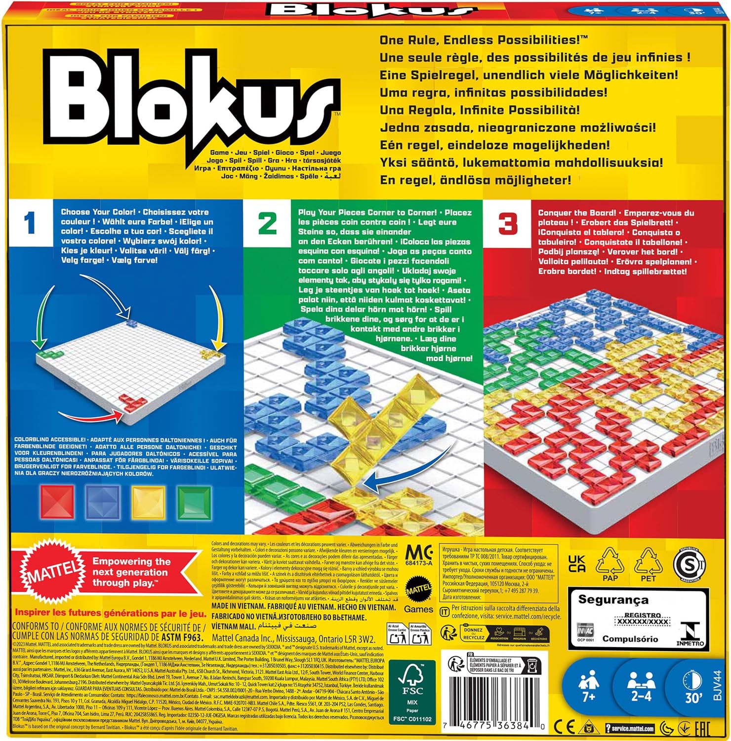Thumbnail 4 de Mattel Blokus Spiel 2-4 Spieler 🎲