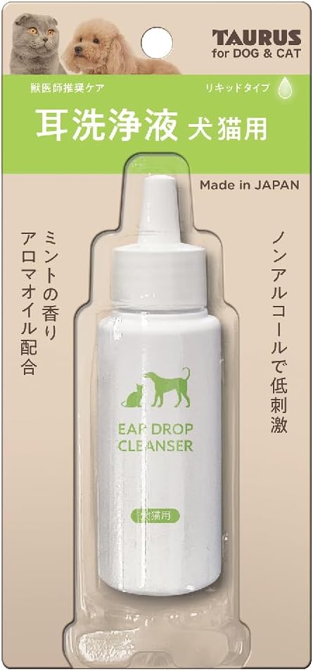 Detalle de トーラス 犬・猫用耳洗浄液 60ml ノンアルコール・ミントの香り・オリーブオイル配合