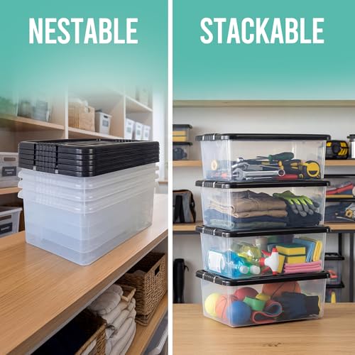 Thumbnail 3 de KLASS 4-Box 30L Underbed Storage Set: Clear, durable polypropylene boxes with lids