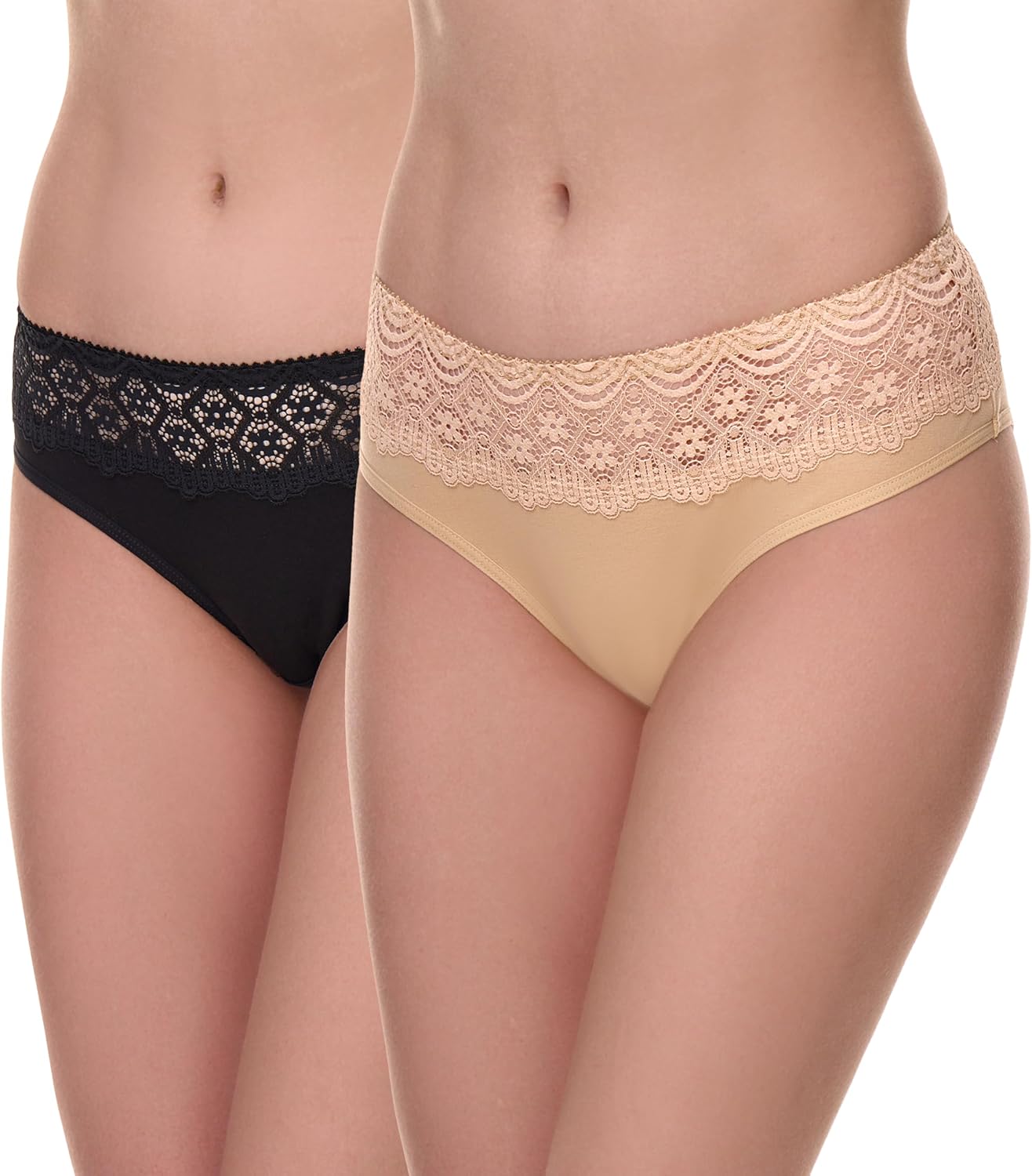 Detalle 2 de Merry Style Culotte Femme en Coton avec Dentelle – Slip confortable et respirante