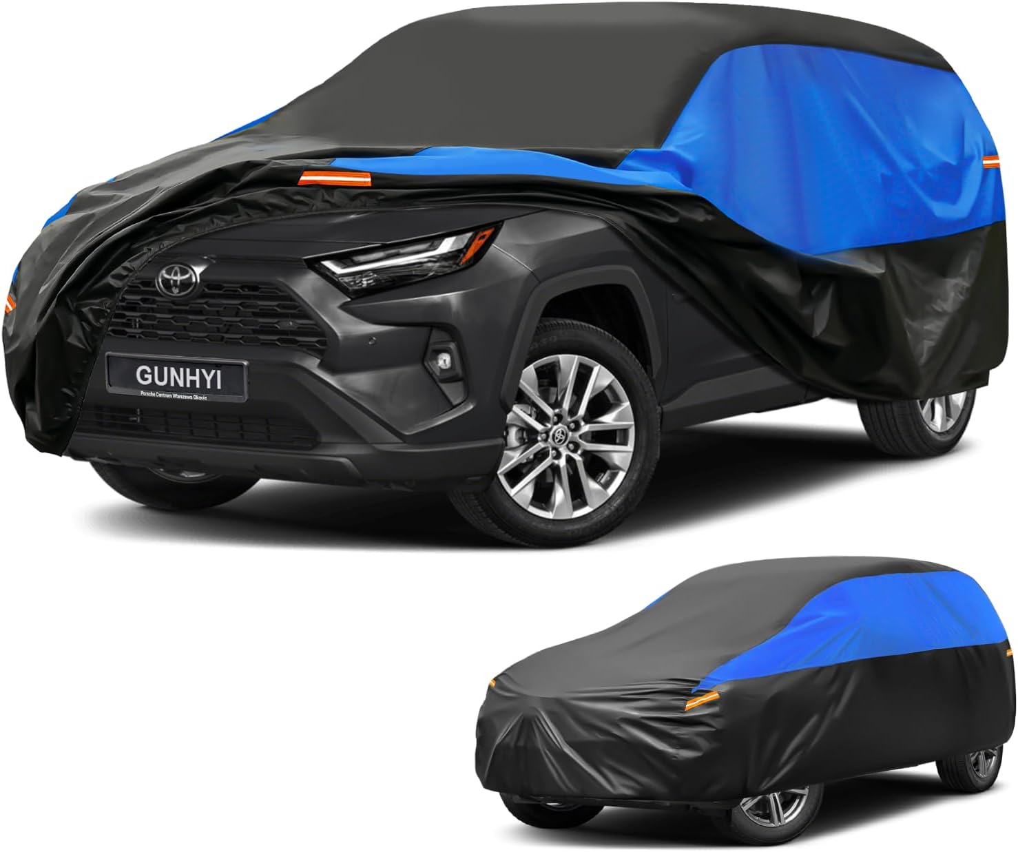 Thumbnail 6 de GUNHYI Telo Copriauto Impermeabile e Traspirante per VW Tiguan Allspace — Protezione completa 4 stagioni in nero/blu