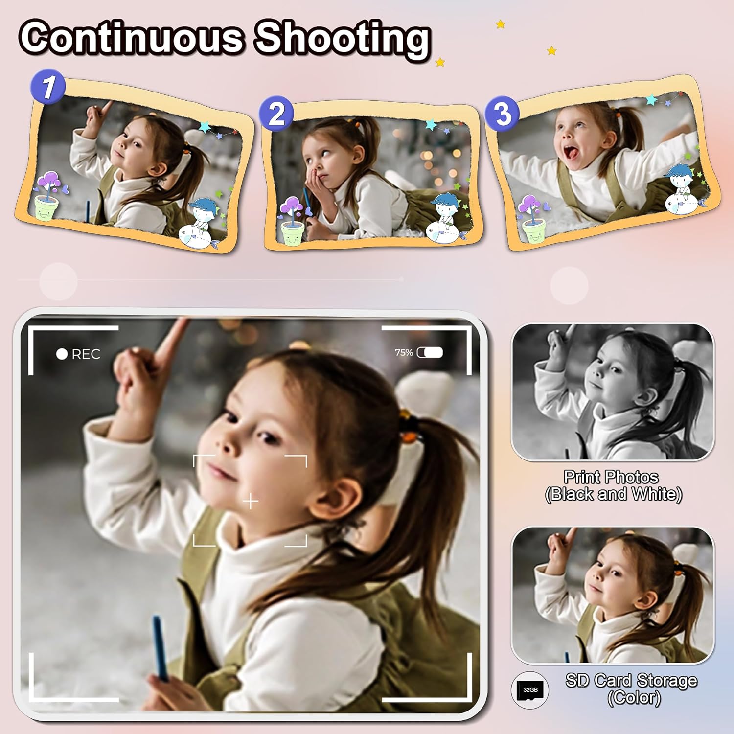 Thumbnail 4 de GKTZ Macchina Fotografica Bambini 1080P