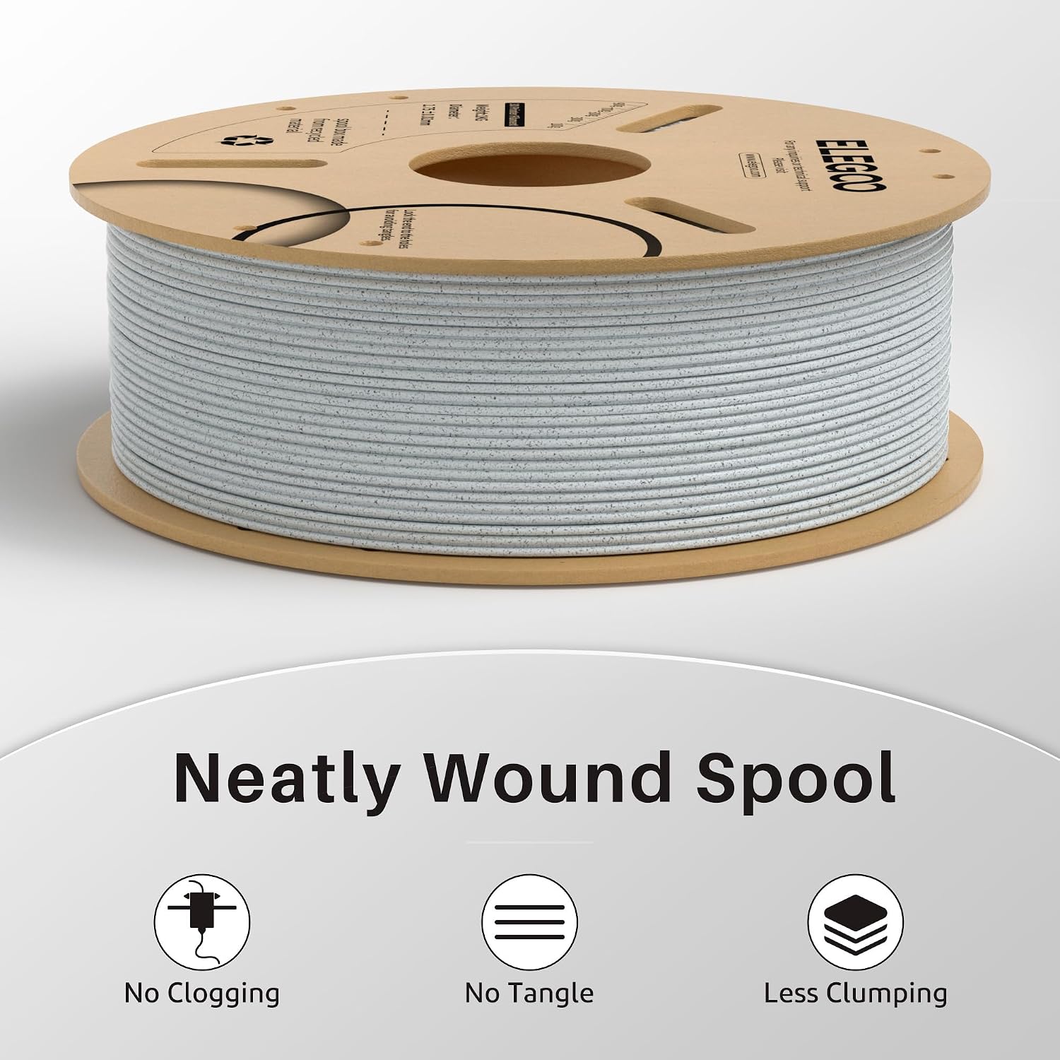 Detalle 1 de ELEGOO Marble PLA 1.75mm 1kg filament