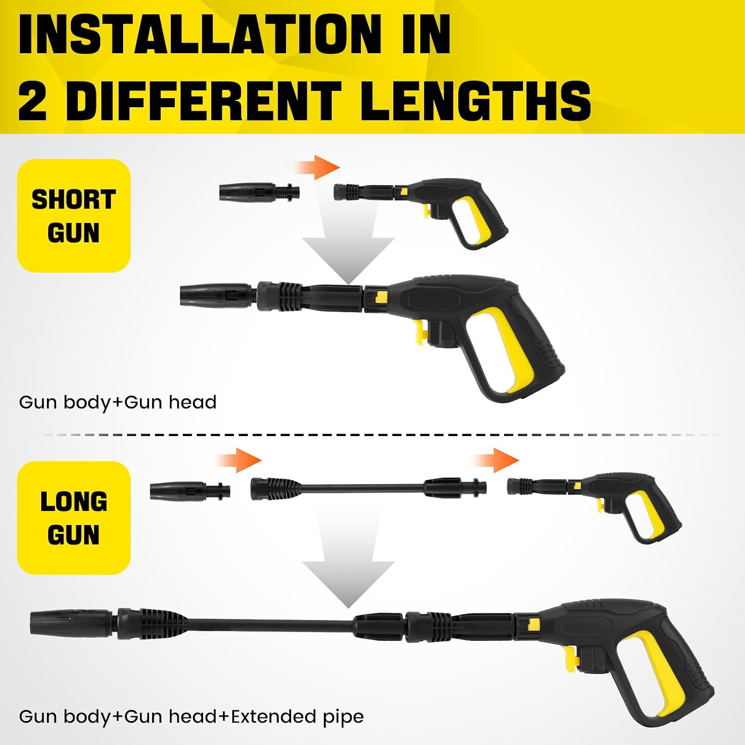 Thumbnail 3 de Hierbla Replacement Pressure Washer Gun with Extension Wand for Karcher K-Series (K2–K7)