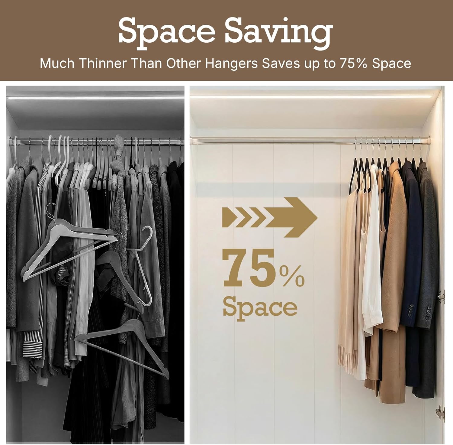 Thumbnail 2 de HOUSE DAY Velvet Non-Slip Suit Hangers 60-pack 👔