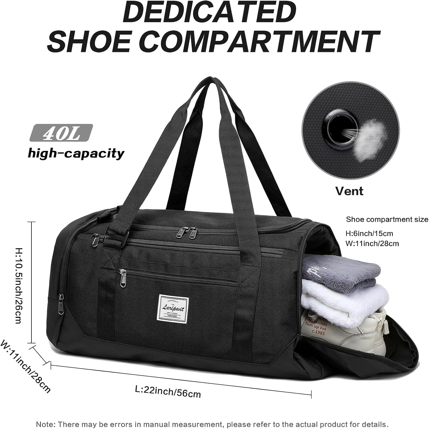 Detalle 1 de Laripwit Travel Duffle Bag 40L