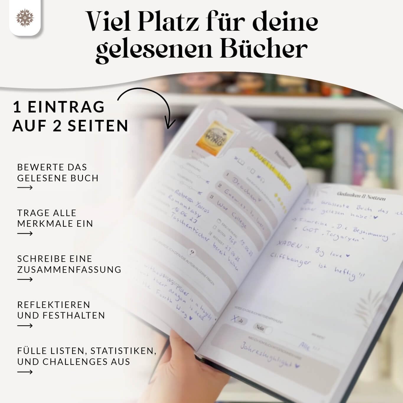 Thumbnail 2 de Lebenskompass Buchclub XXL Lesetagebuch A5
