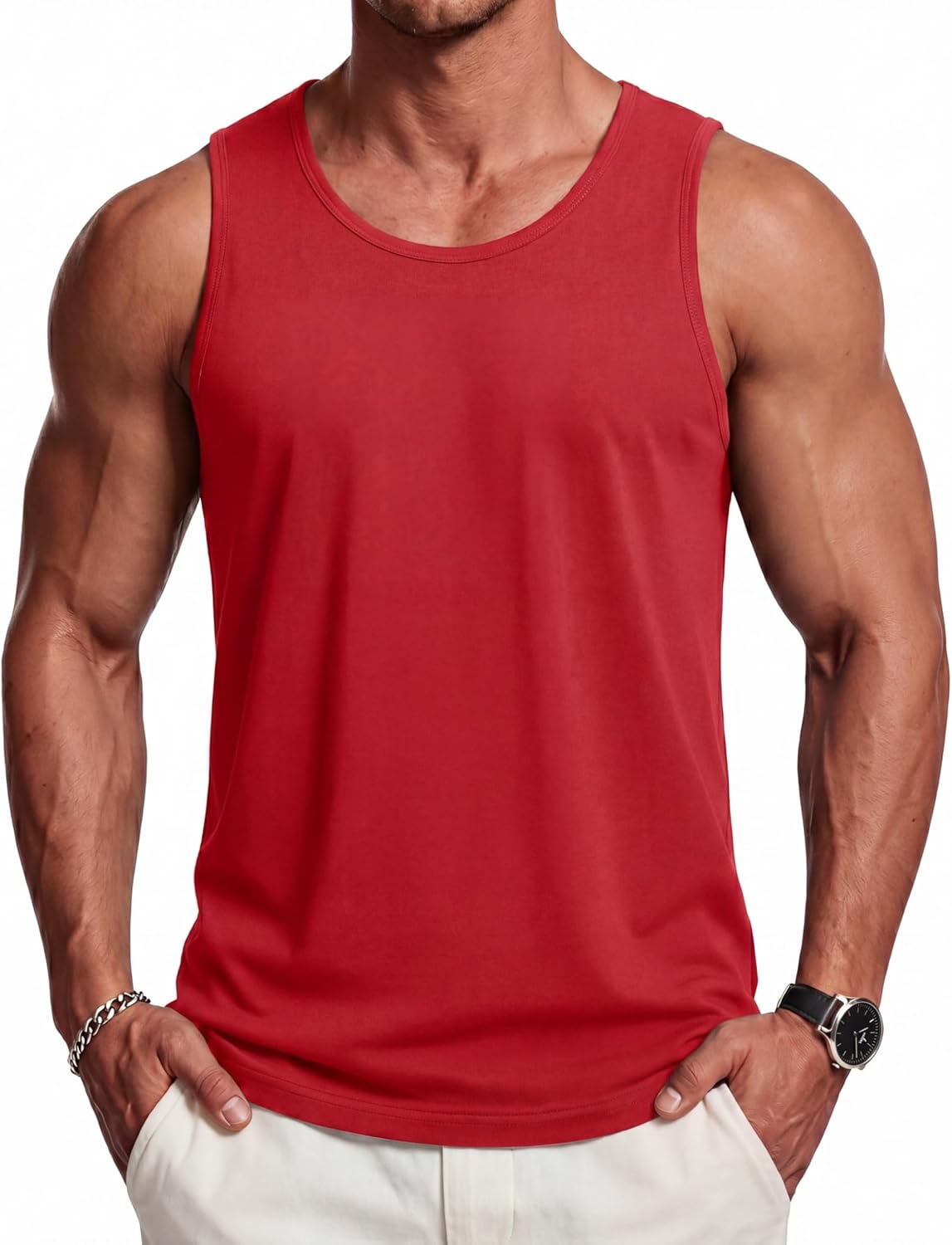 Thumbnail 6 de TACVASEN Men's Gym Vest with UPF 50+ | Sleeveless Moisture-Wicking Tank Top