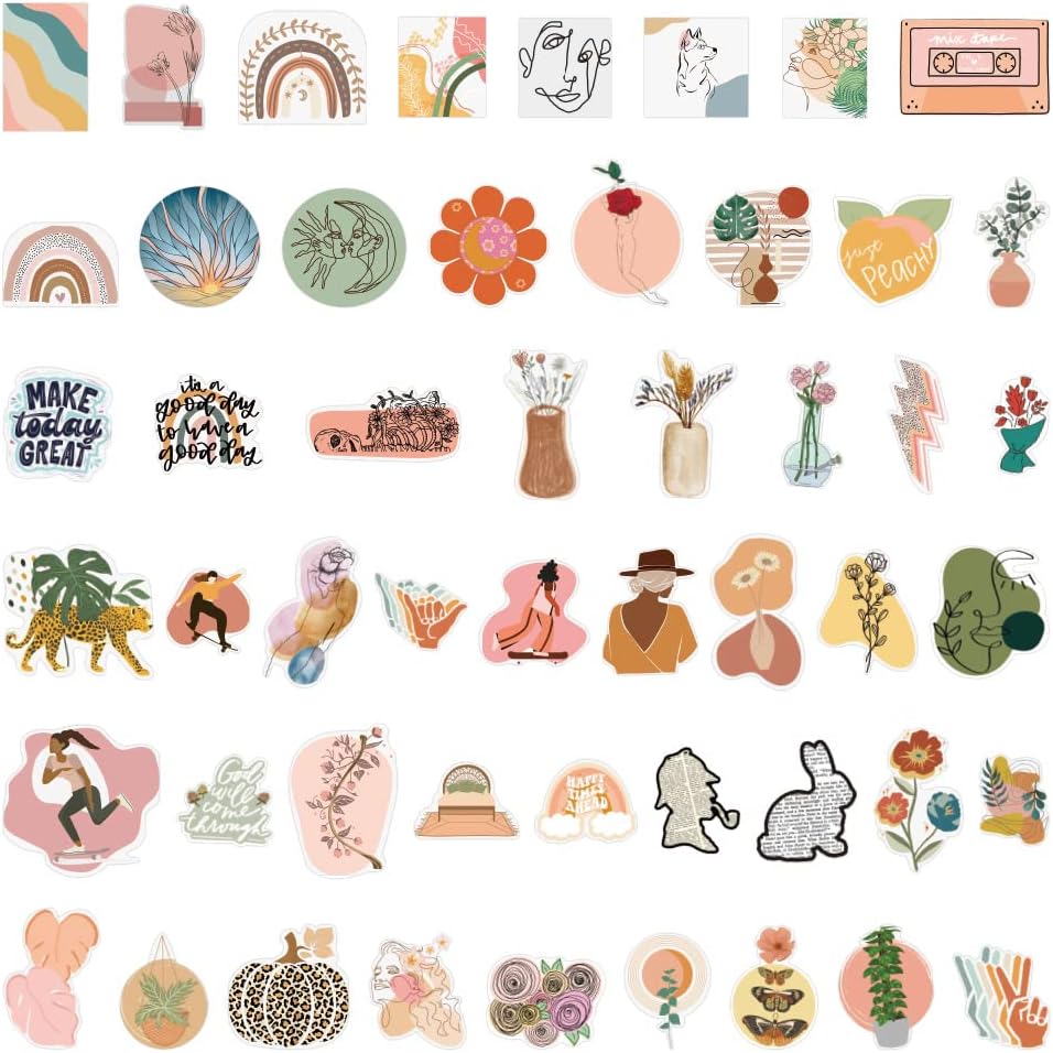 Detalle de Boho Vinyl Stickers, 100-Piece Pack