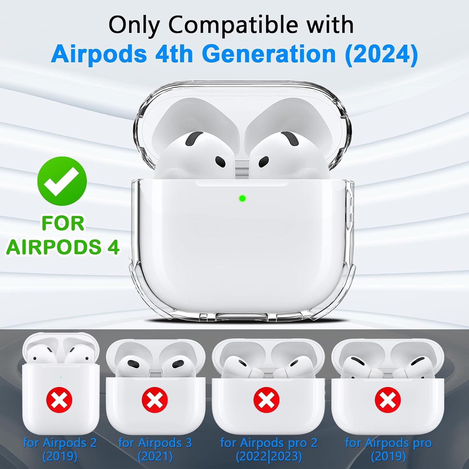 Thumbnail 1 de Teyomi Funda transparente para AirPods 4 2 mm