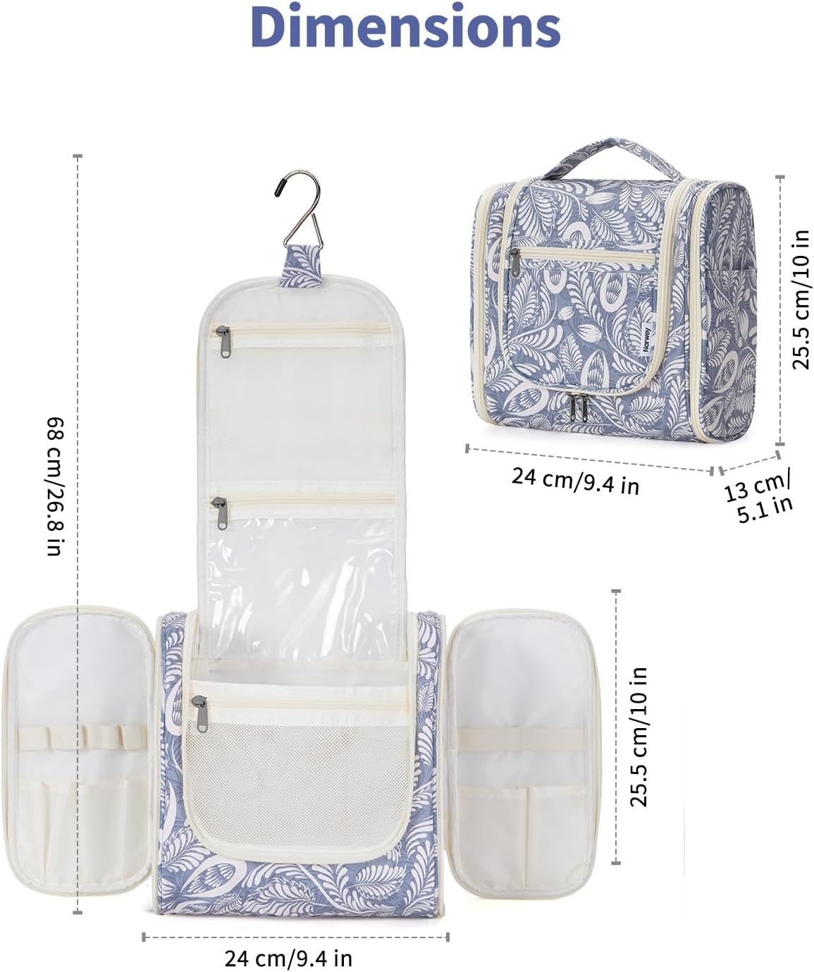 Thumbnail 5 de Narwey Travel Hanging Toiletry Bag Large
