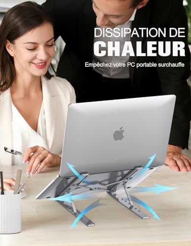 Thumbnail 6 de Babacom Support Ordinateur Portable – Support PC Portable Réglable 5 Niveaux