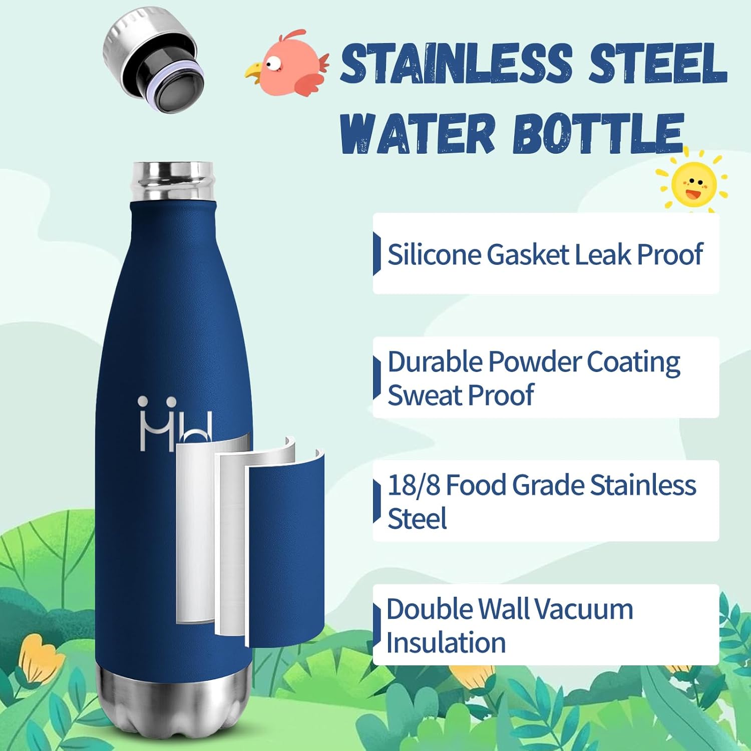 Thumbnail 1 de HoneyHolly Botella Térmica 500ML 🥤 Mantiene caliente y fría