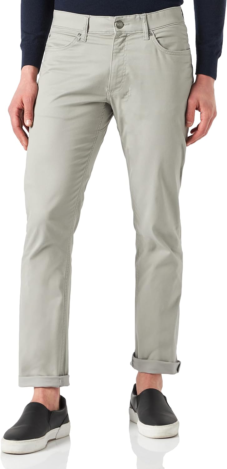 Detalle 2 de LEE Jeans Herren Regular Straight Fit Extreme Motion Schwarz (Modell 112119562, Größe 36, Länge 32)