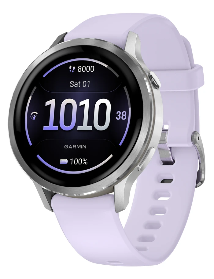 Detalle 2 de Garmin Venu 4 Silber/Lila 41 mm