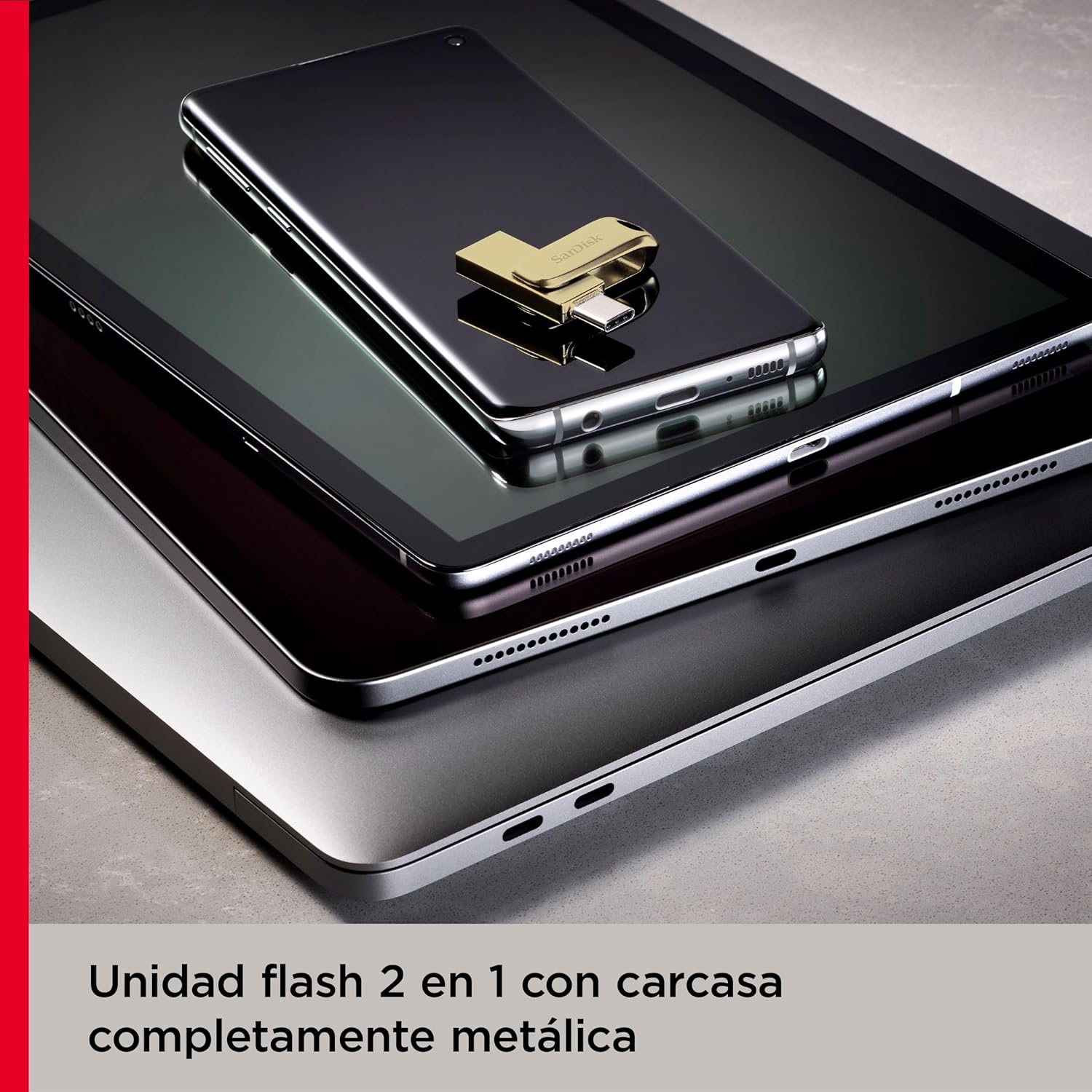 Detalle 2 de SanDisk 256GB Ultra Dual Drive Luxe, Memoria Flash USB 🌟