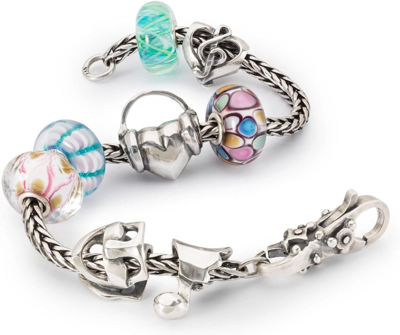 Detalle de Trollbeads Palazzo del ghiaccio (TGLBE-20364) – Bead in vetro blu, misura unica